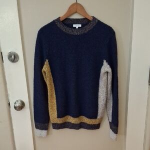 Reiss Colorblock Sweater with Navy, Gold, and Gray_1